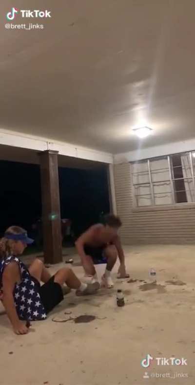 God doing a bottle flip