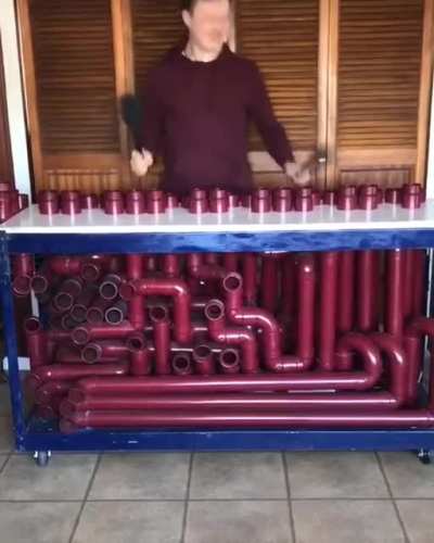 this dude's skill with a DIY PCV instrument