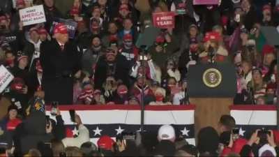 Donald Trump brings Lil Pump onto the stage but introduces him as “Little Pimp”