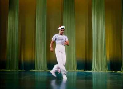 Jerry of "Tom and Jerry" dances seamlessly with Gene Kelly in the 1945 musical "Anchors Aweigh". It took the MGM animators painstaking and meticulous storyboarding & rotoscoping to match Kelly's exact moves (right down to the shadow in the polished fl