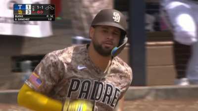 [Highlight] [Highlight] Gary Sanchez hits his second home run of the day to give the Padres a 3-run lead over the Rangers.