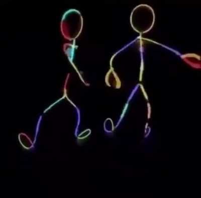 Wardrobe malfunction on glow light clothes...