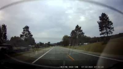 Lady nearly hit me. Had plenty of time to react, too.