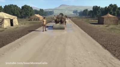 Roman road construction