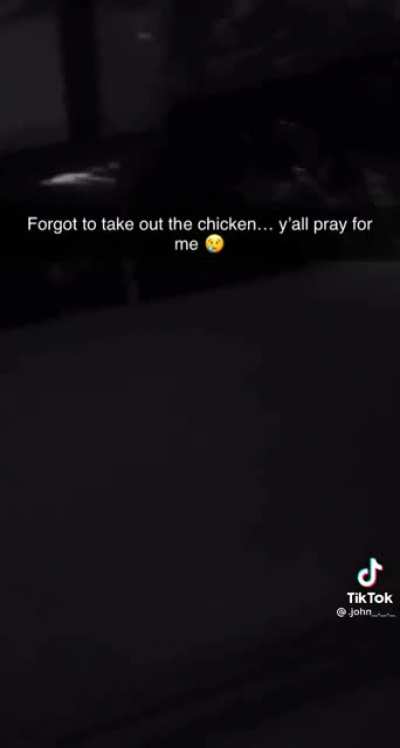 This is a reminder to thaw out your chicken