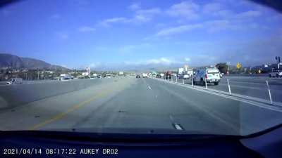 Wood slats came loose started whacking traffic