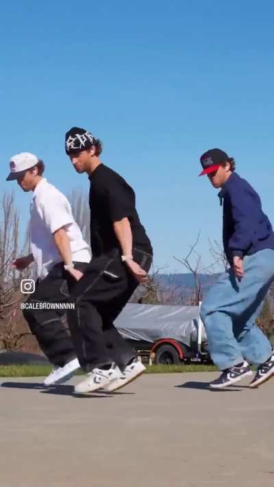Guy creates and edits in multiple clones of himself into a dance video. Credit:CALEBBROWNNNNN on Instagram.