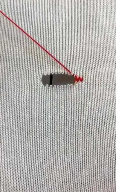 Fixing a hole in fabric