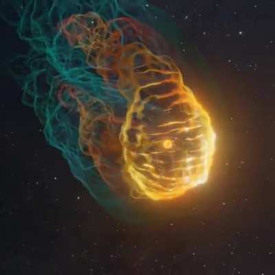 The magnetic heliosphere balloon that protects the solar system from the unseen dangers of the universe.