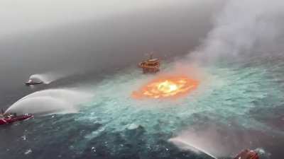 Gas leak sparks "Eye of Fire" in Gulf of Mexico