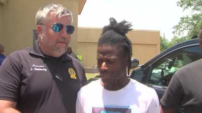 "God helps me get away from the Police. Well not this time..."