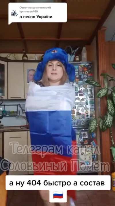 a very patriotic Russian woman
