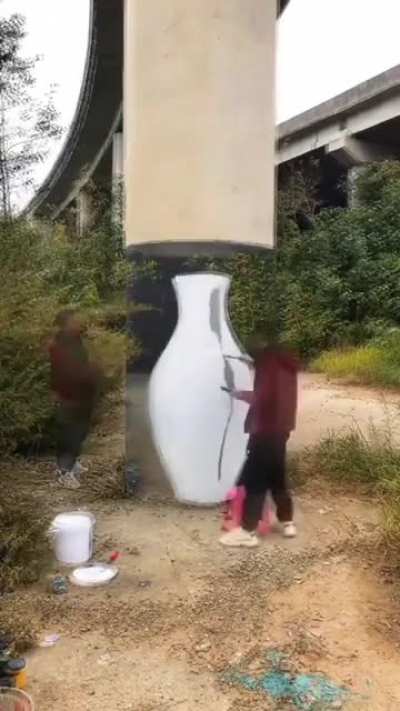 This amazing camouflage art