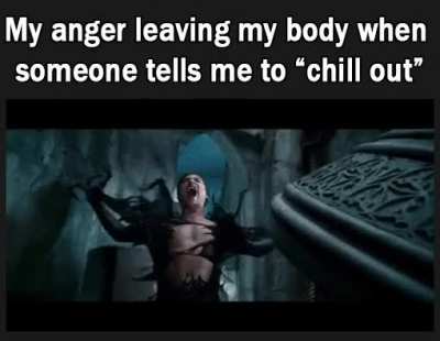 Just don't be angry