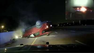 Cop flips pregnant woman's car for pulling over too slowly
