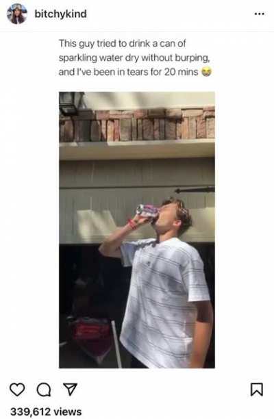Sparkling water is a hell of a drug