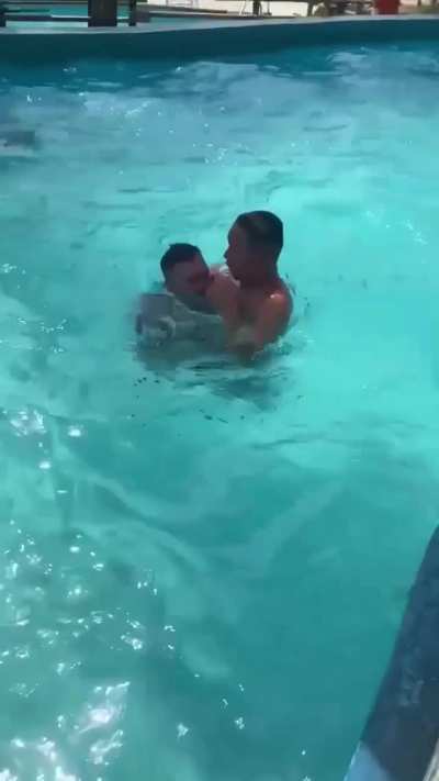 Going to the waterpark even though you can't swim