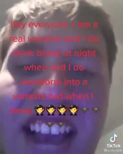 Guy claim to be a real vampire