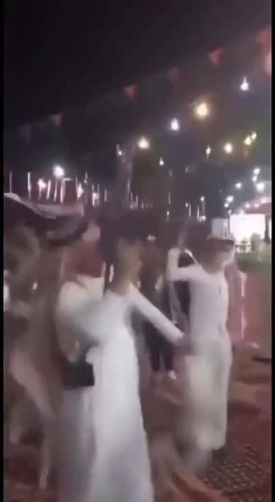 It's party time!... and he's gone.