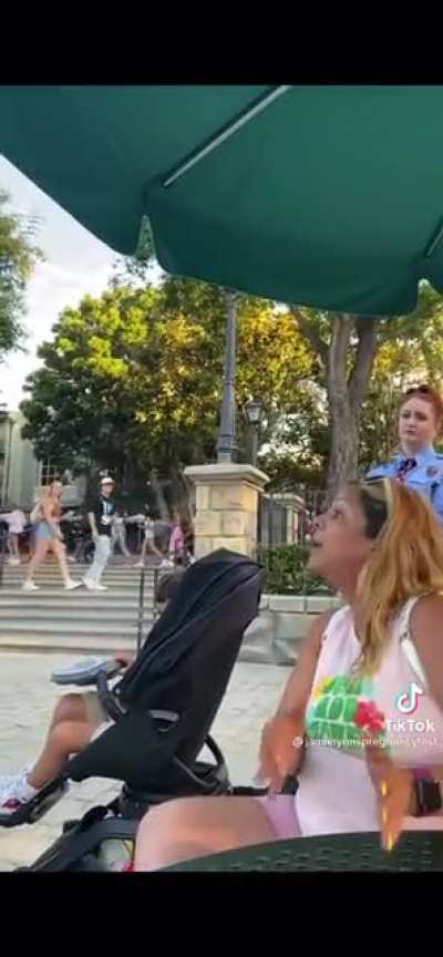 Woman is upset that she was asked to leave Disney Land after peeing in public, justifies it by saying she is a speech therapist.