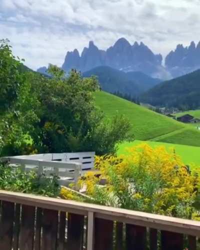 ? A stunning view of the Dolomites ?