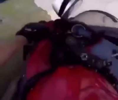 The helmet though