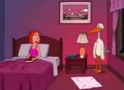 Just give her the baby stork