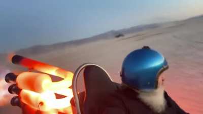 Riding jet engine go-kart