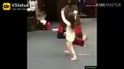 Perfectly imitating his older sister