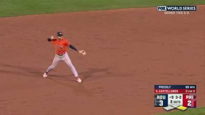 [Highlight] [Highlight] Ryan Pressly gets the 5 out save to win game 5 for the Astros and give them a 3-2 series lead over the Phillies!