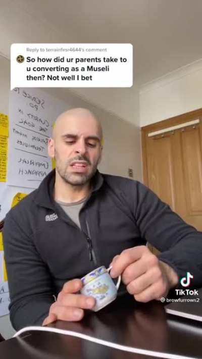 Brave man discussing his conversion