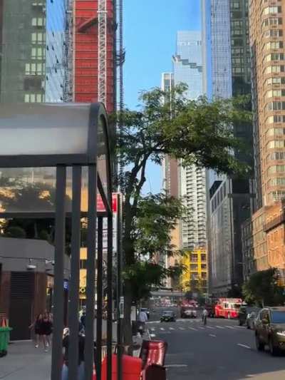 Cranes (falling) in the sky in NYC...