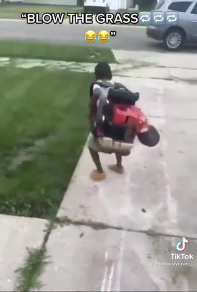 “blow the grass” ?