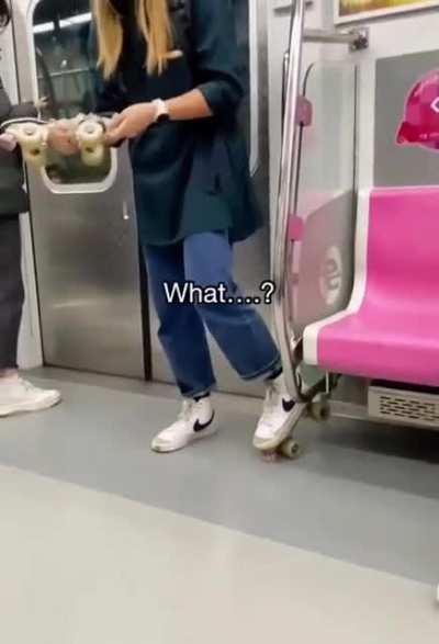 Roller skates trick