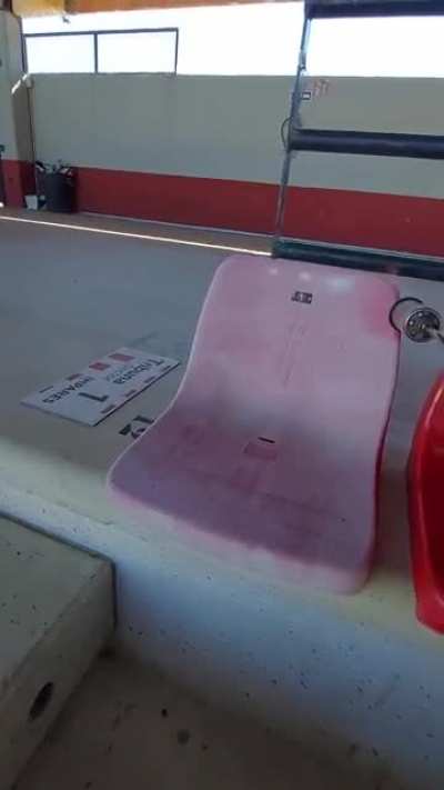 Melting old chairs to make new one.