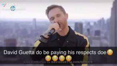 David Guetta do be paying his respects doe?????