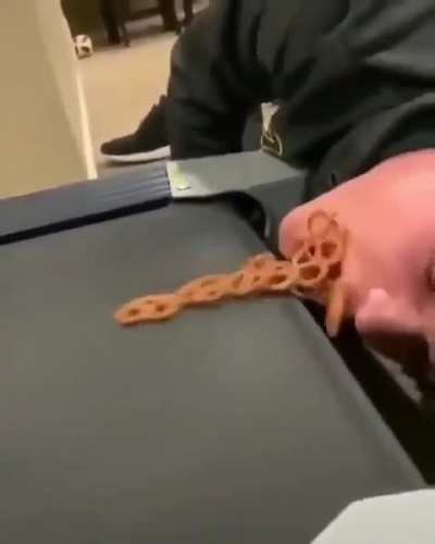 Eating off a treadmill