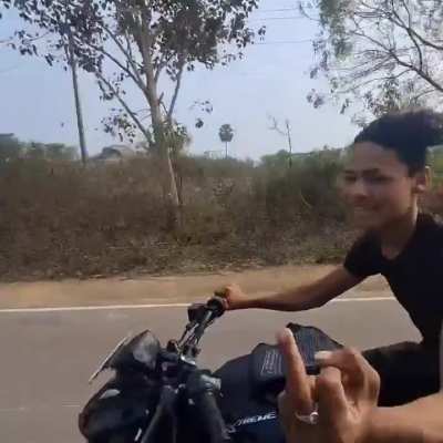 Riding recklessly