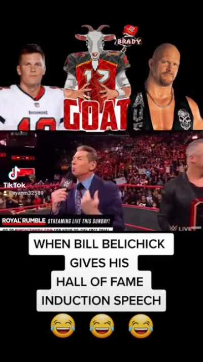 When Bill Belichick gives his Hall of Fame induction speech. ?