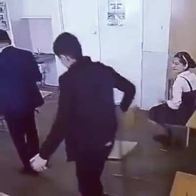 Pranking a kid during breaktime