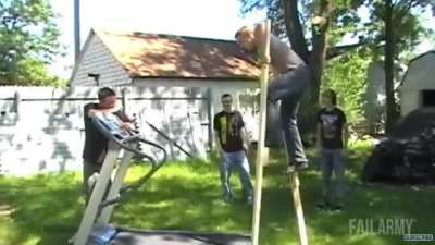 Stilts + Treadmill = ?