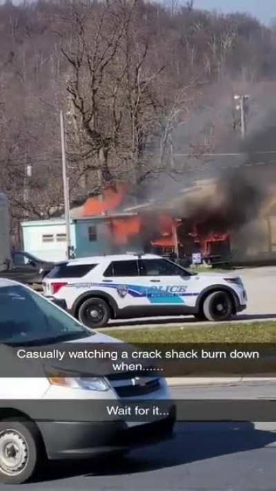 Fire trucks should have some sort of audio and visual ways of letting you know they're coming up behind you...wait.