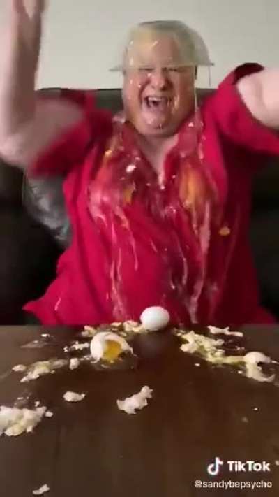 Grandma loves eggs! (found in the wild)