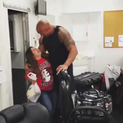 Just Dwayne "The Rock" Johnson making people happy