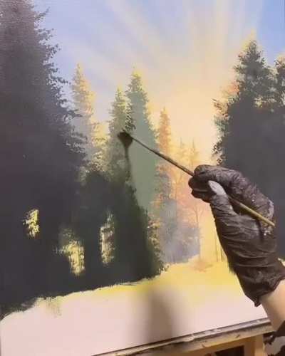 Stunning painting of the freezing cold environment