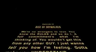 We're no strangers to love...