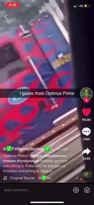 Optimus Prime Transformation Meme
