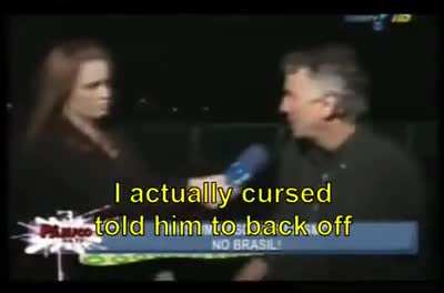 Reporter interviews racist man!