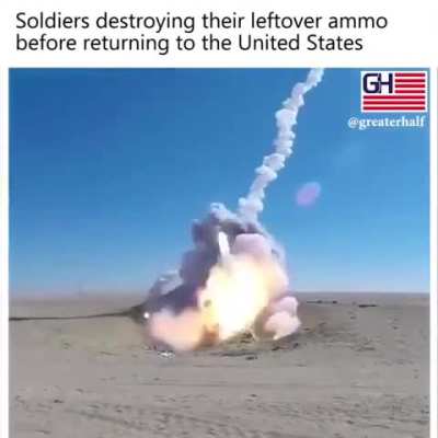 Destroying ammunition before leaving