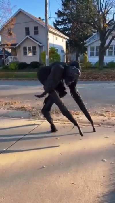 This Halloween costume is no joke! Fucking terrifying
